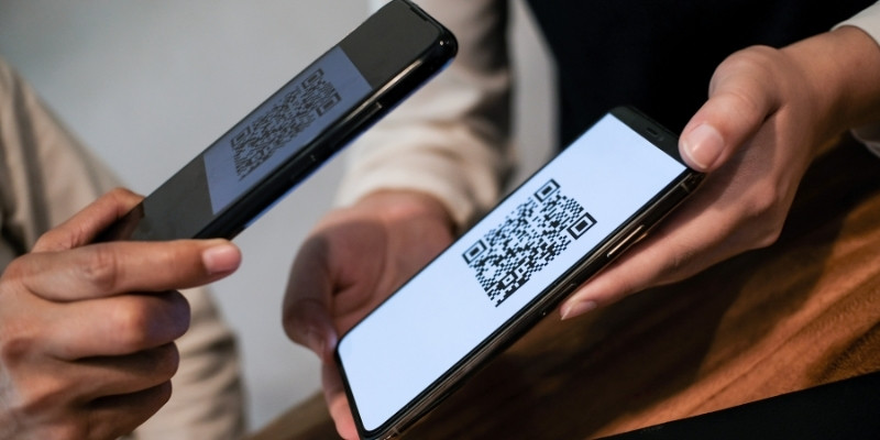 Thao tác quét mã QR tại VSBET